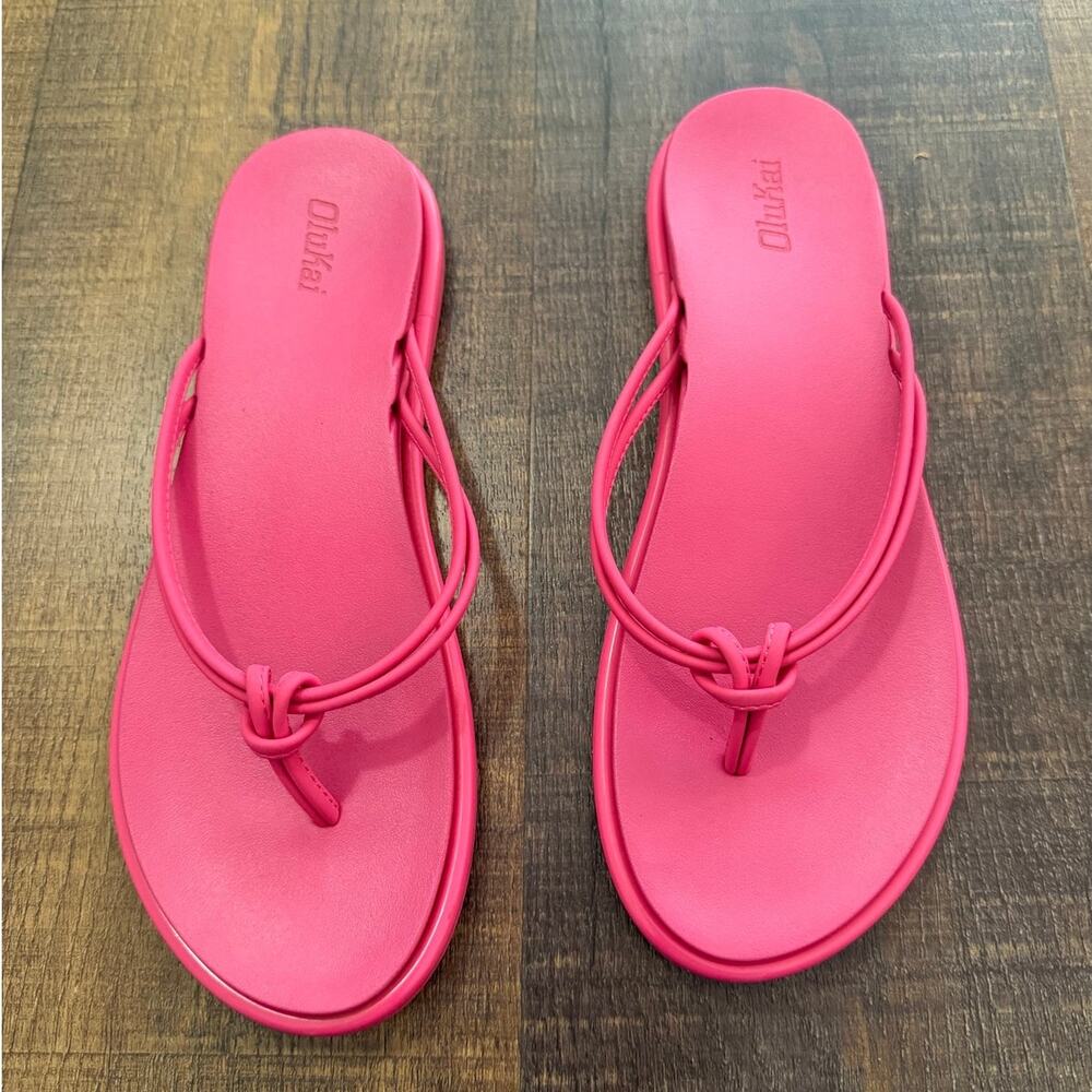 Olukai Pink Flip Flop Sandals Womens Size 8.5